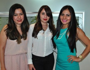 Lisa Madrid, Michelle Bautista y Besy Vallecillo.