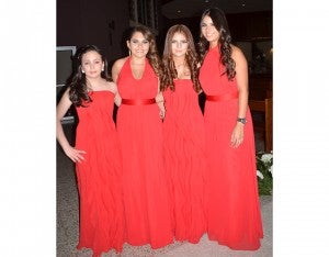 Gabriela Abudoj, Jackie Fortín, Ariana y Andrea Eiroa.