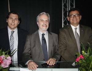 Gustavo Duque, Paulo Speller y Marlon Escoto.