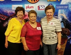 Leila Kawas de Gaitán, Ana María de Martínez y Mirian de Montes.