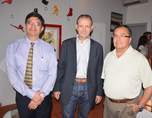 Marco Carias, Ian Walker y Ricardo Martínez.