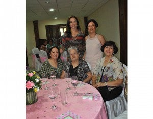 Claudia de Bodden, Blanca Álvarez, Ana de Tarrab, Victoria de Álvarez y  María del Carmen de Matute.