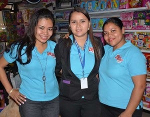 Tatiana Matamoros, Ivonne Irías y Elda Figueroa.