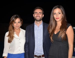 Elinora Núñez, Yann Turcios y Alejandra Córdova.