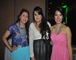 Catherine Díscua, Idalia Girón y Cristy Sabillón.