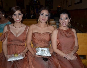 Michelle Bustillo, Aniudka Casanova y Tammy Girón.