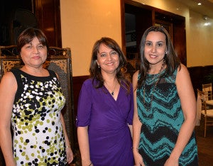 Johana Andrade, Miriam Rivas y Alexia de Amaya.