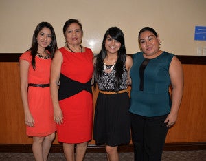 Leslie Contreras, Nohemí de Sabillón, Ana Castro y Wanda Matius.