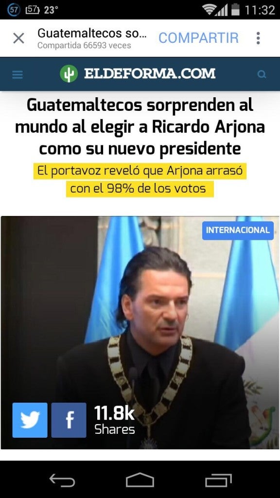 Ricardo Arjona, ¿Presidente de Guatemala (3)