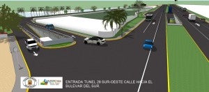 Túnel de SPS hacia Boulevard del Sur